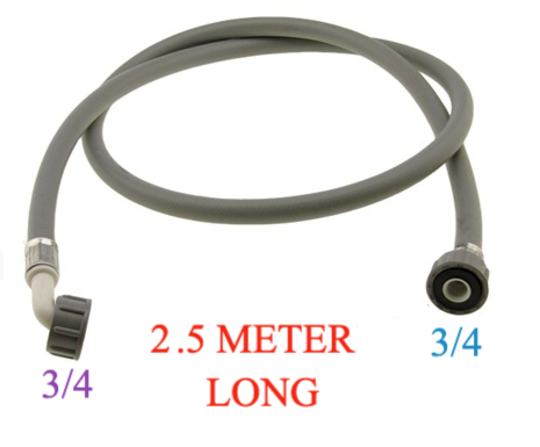 Washing Machine And Dishwasher Inlet Hose 2.5 Meter Long cold only, with washer , COLD ONLY